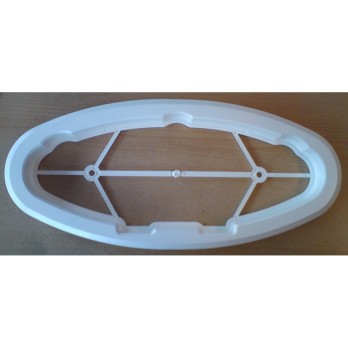 Kit cadre intérieur blanc pour hublot elliptique ouvrant 485x225