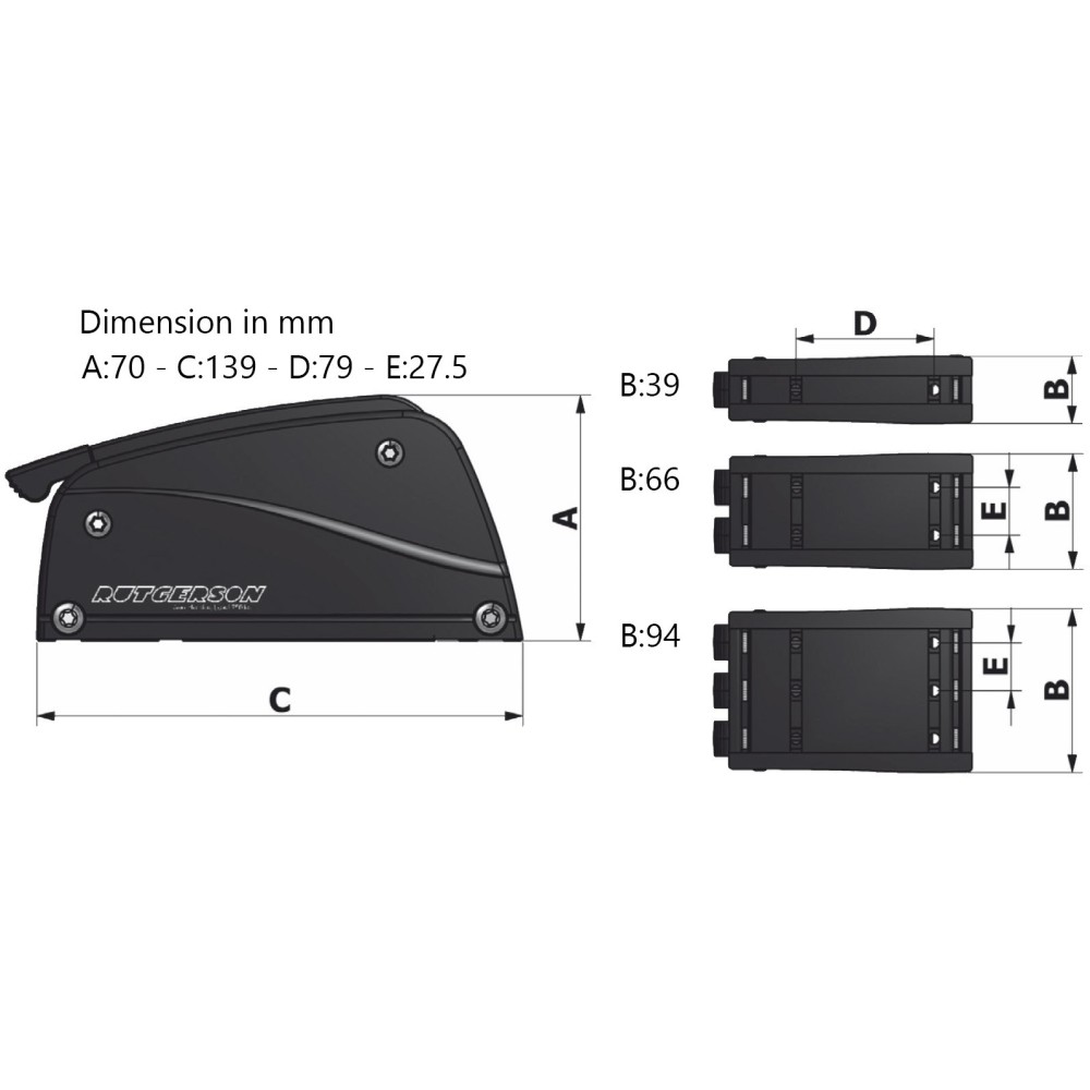 Bloqueur triple RC75X RUTGERSON