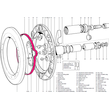 Courroie AT5-750 pour ST4000+ Wheel Raymarine - Autohelm