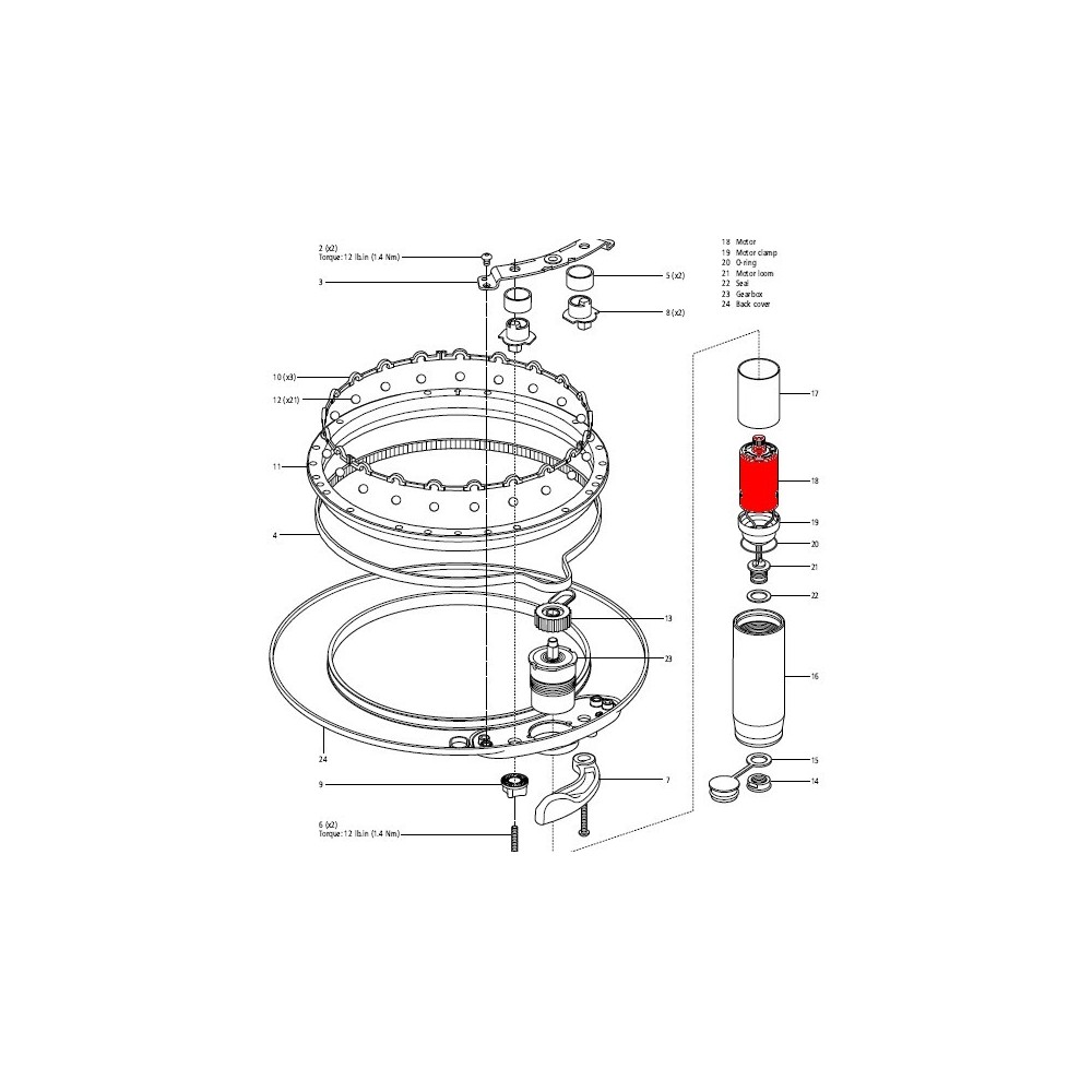 Moteur de pilote ST4000 MK2 Raymarine