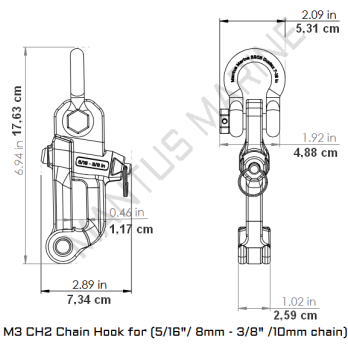 Main de fer M3 Ø8-10mm M3CH2 MANTUS MARINE