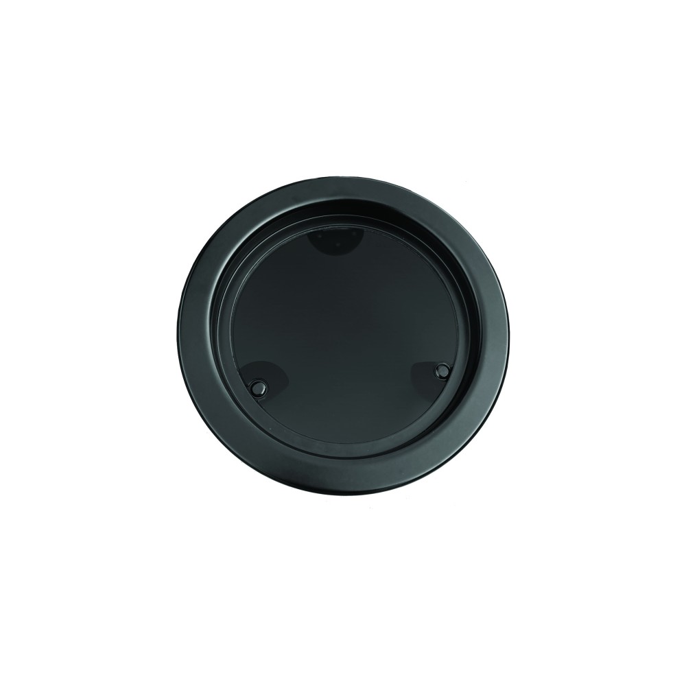 Hublot rond Ø250mm ouvrant Rutgerson - Inox noir - Cadre blanc