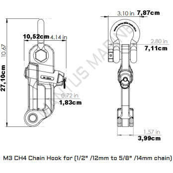 Main de fer M3 Ø12-14mm M3CH4 MANTUS MARINE