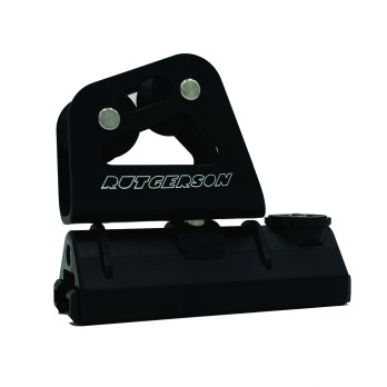 Chariot d'écoute de génois avec butée à piston Rutgerson (Small)(Black)